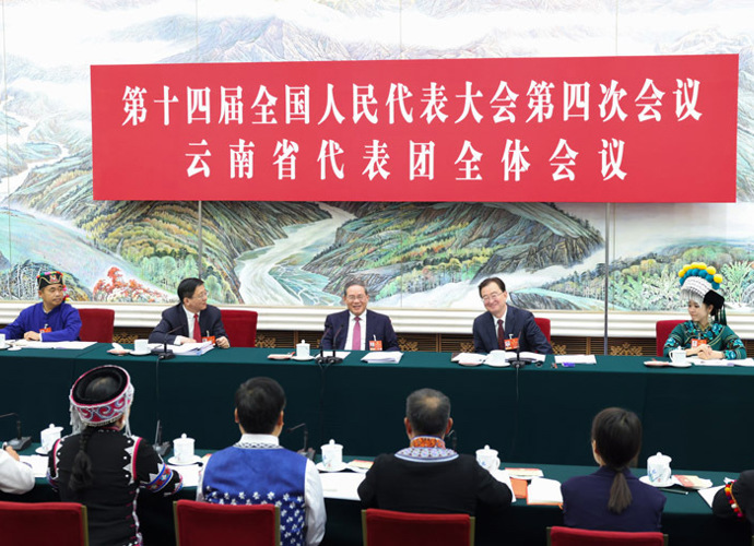 李强在参加云南代表团审议时强调：发展特色产业 打造开放前沿 在高质量发展中不断增进民生福祉